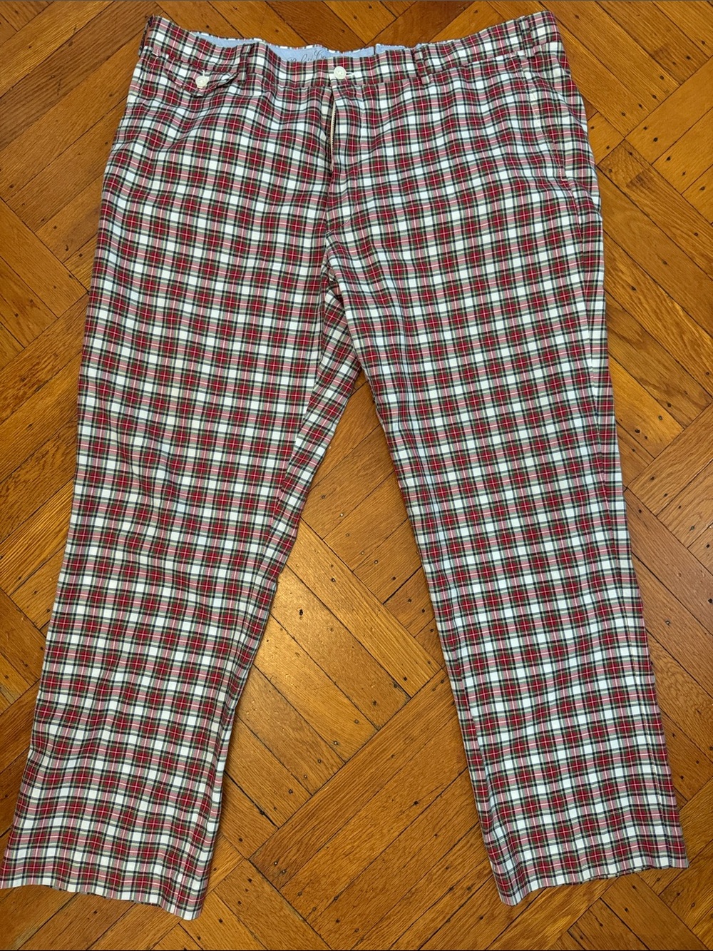 Ralph Lauren Golf Red, Green and White Plaid Preppy Men’s Pants